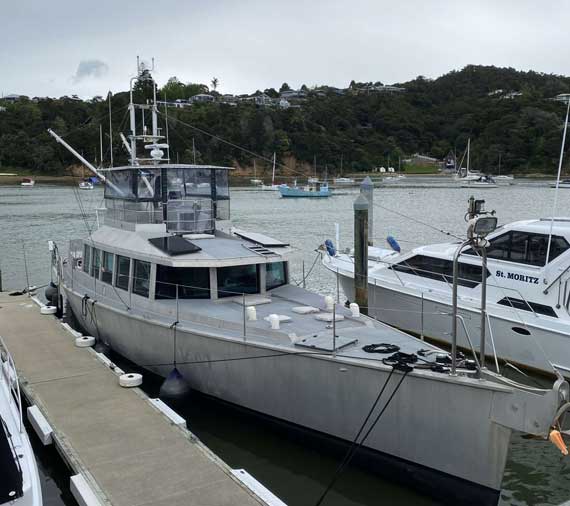 FPB 64 On The Berth In Opua Before The Yacht Delivery